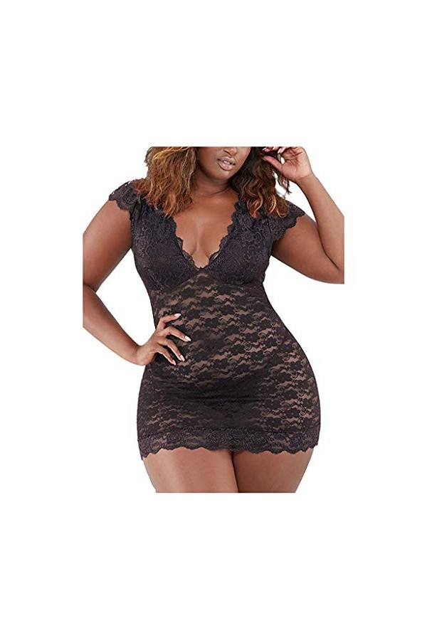 PANPANY Femmes Sexy Lingerie Vêtements de Nuit sous-Vêtements Dentelle Manteau Mémoires Vêtements de Nuit Combi Lingerie Sexy