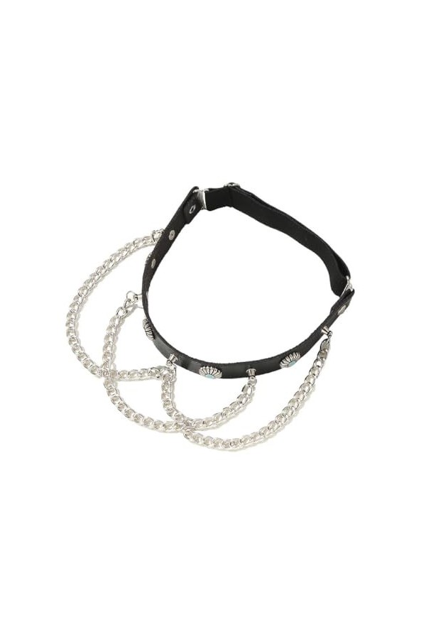 WuLi77 Punk Jambe Cuisse Chaîne Ceinture Gothique Cuisse Chaîne Rock Harajuku Corps Chaînes Discothèque Corps Chaîne Bijoux p