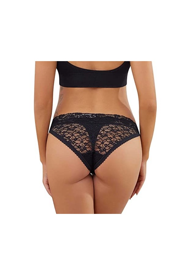 PANPANY Culottes pour Femme Sexy sous Vetements Taille Basse Soutien-Gorge Multicolore Slips sans Couture Multipack Tanga Fem