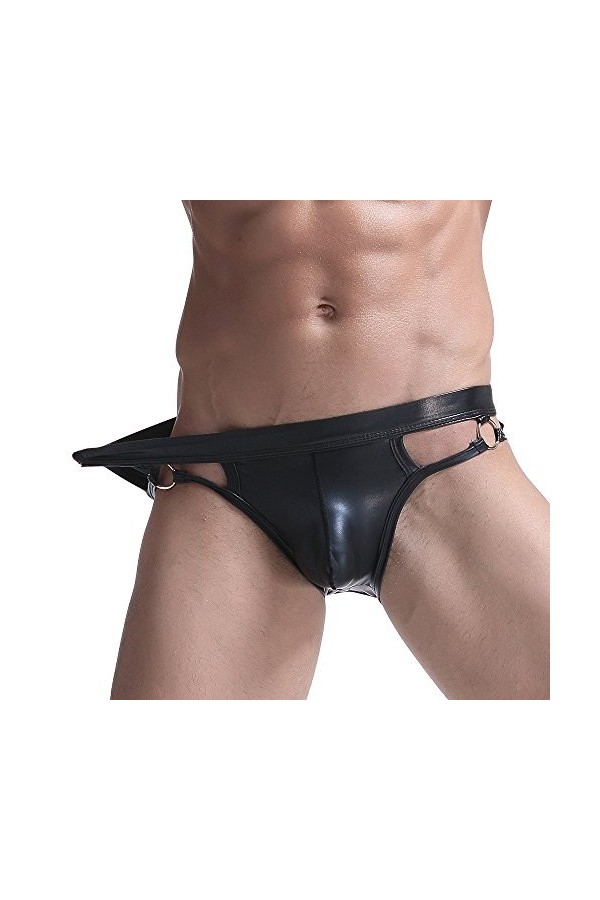 UOWEG Strings Hommes Strings Strings Sexy strongs sans Dos Hommes sous-vêtements G Leather Fashion Ensemble De Lingerie en De