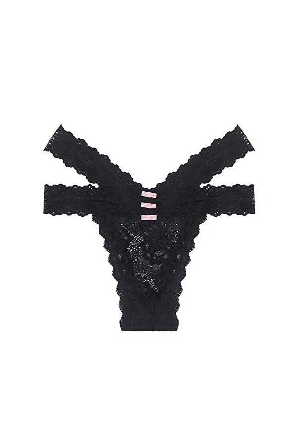 UOWEG Sexy Dentelle G String pour Femme Double Ceinture Taille Haute Culotte Femme sous-Vêtements Féminins Lingerie Femme Str