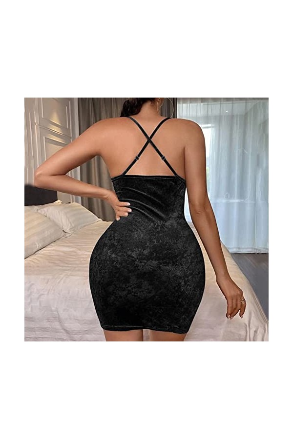 WhOpro Sous-vêtement de bain sexy en latex avec motif super-héros, Noir , S