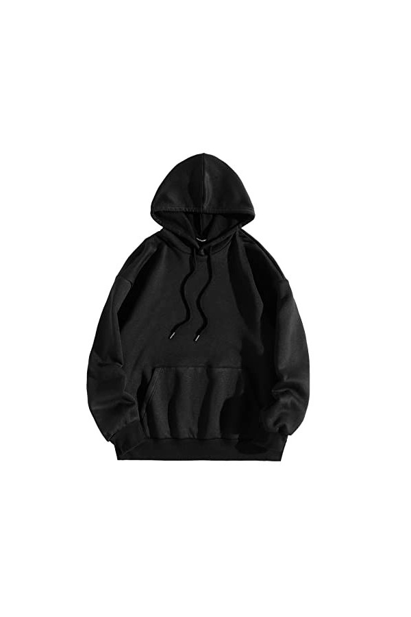 Gefomuofe Sweat à capuche zippé pour femme - Sweat à capuche zippé - Sweat à capuche - Pour fille et femme, Noir , XXL