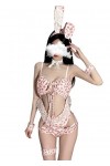 Costume sexy de lapin pour fille - Ensemble de lingerie pour femme - Rose