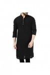 Mymyguoe Robe musulmane en lin pour homme - Manches longues - Couleur unie - Col en V - Arabe afghan - Robe longue - Arabe du
