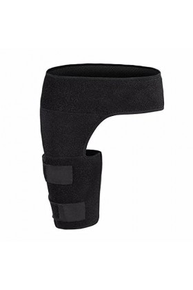 Thigh Support de compression Wrap noir Sprains Groin Leg Hip Sous-vêtement de mariage noir, taille unique 