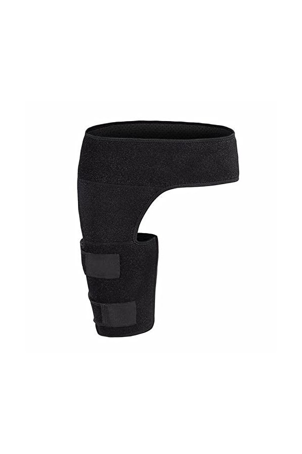 Thigh Support de compression Wrap noir Sprains Groin Leg Hip Sous-vêtement de mariage noir, taille unique 