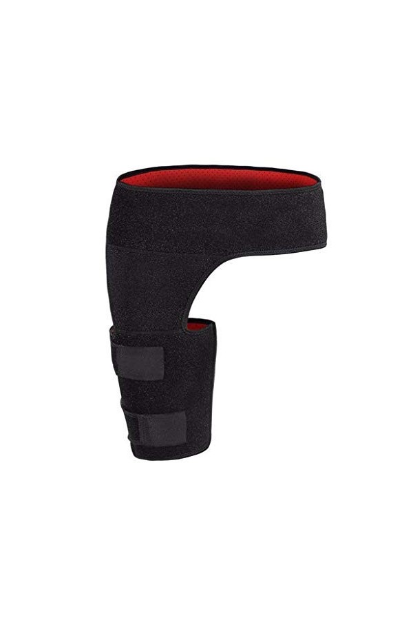 Thigh Support de compression Wrap noir Sprains Groin Leg Hip Sous-vêtement de mariage noir, taille unique 