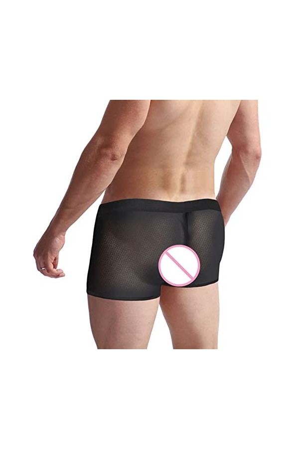 LDadgf Sous-vêtements sexy pour homme - Bikini - Sexy - Single - Combinaison La Finesse Lingerie String noir, XL 