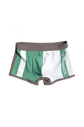 Sous-vêtements en coton pour homme - Pour garçon - Personnalité - Pantalon ample - Boxer de sport pour homme, vert, XXL