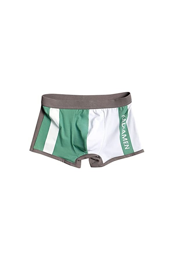Sous-vêtements en coton pour homme - Pour garçon - Personnalité - Pantalon ample - Boxer de sport pour homme, vert, XXL