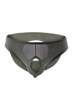 Culotte pour homme - Avant et arrière - Avec fesses creuses - En maille respirante - Noir, gris, XXL