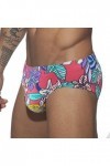 Maillot de bain pour homme - Imprimé triangle - Taille basse - Coupe sexy - Short de bain Hot Spring Beach - Sous-vêtements e
