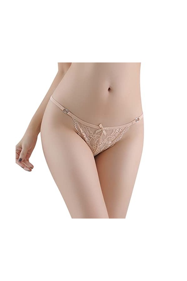 HELLORSOON Culotte Dentelle Femme,Sexy Dentelle Transparence Subtile Séduisant Culotte en Dentelle Culotte Coton