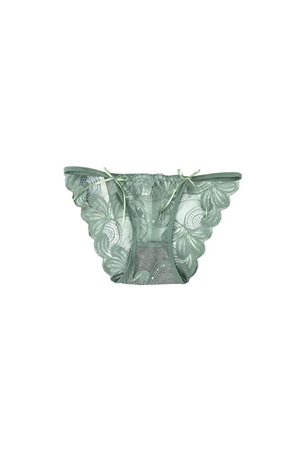 HELLORSOON String Ouvert Femme,Sexy Érotique Maille Transparente Chaud Culotte en Dentelle Culotte Coton