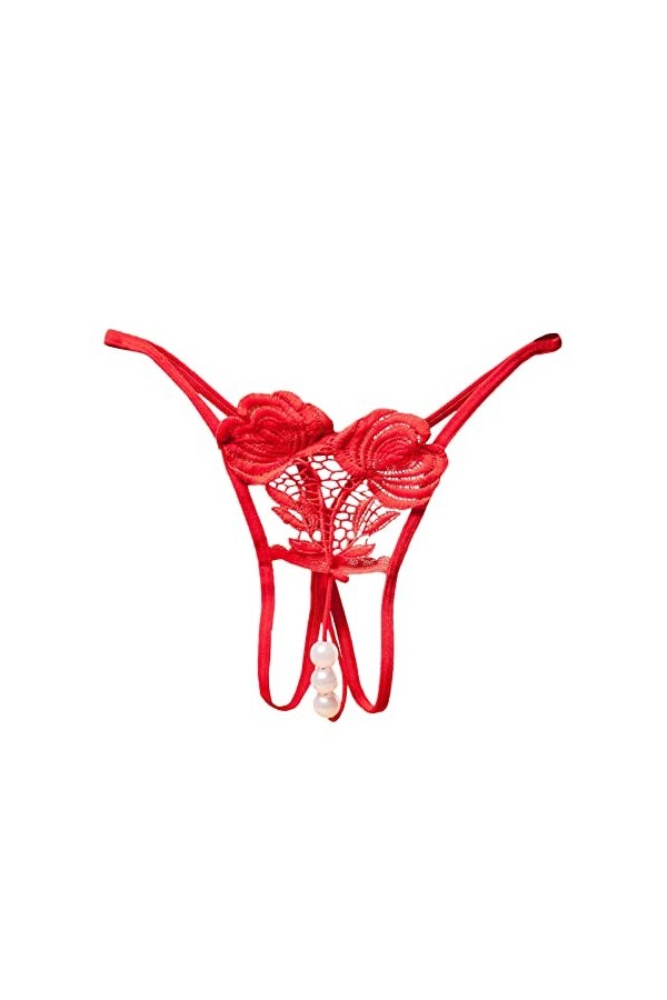 HELLORSOON String pour Femme,Sexy Féminin Ouvertures érotiques Style Romantique Culotte en Dentelle Shorty pour Femme