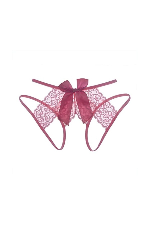 HELLORSOON String Ficelle Femme,Sexy Transparent Ficelles Charmantes en Soie String en Dentelle Culotte Dentelle