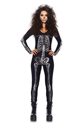 Leg Avenue X-Ray Skeleton Catsuit Adult Sized Costumes, Noir Blanc, M EUR 40-42 Femme