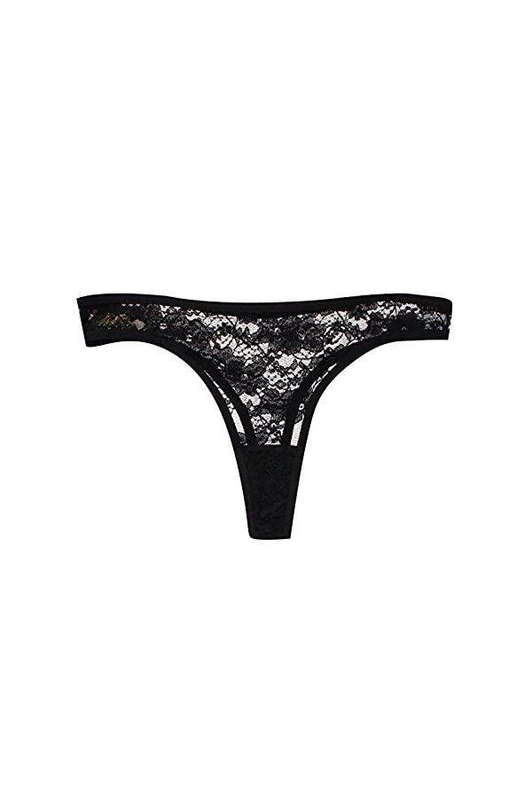 HELLORSOON String Ficelle Femme Sexy Respirabilité en Dentelle String Ficelle Coupe Française Nuisette Maille Transparente Nu