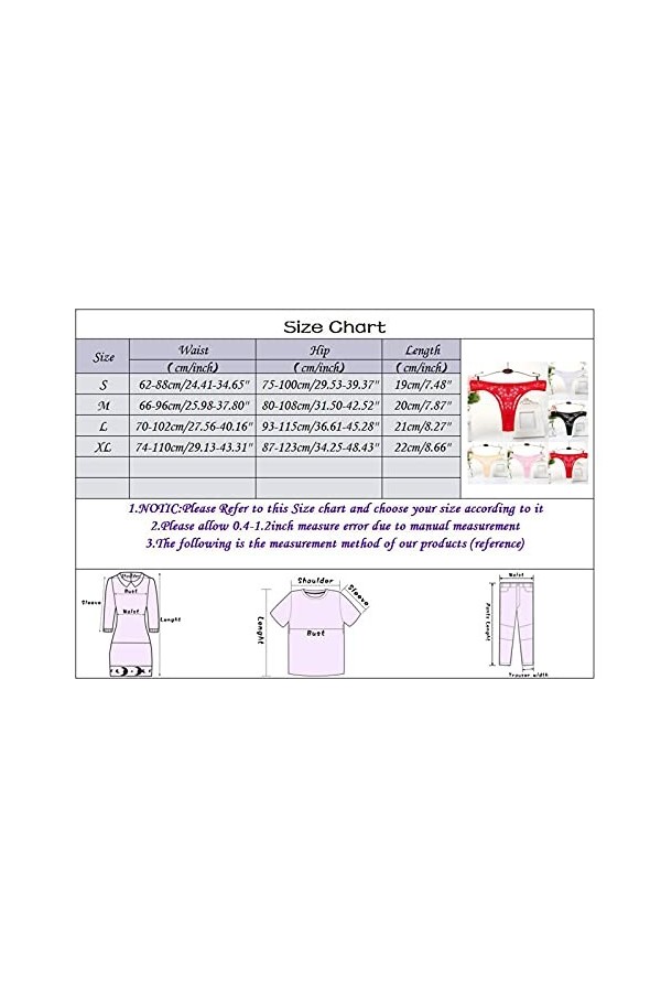 HELLORSOON String Ficelle Femme Sexy Respirabilité en Dentelle String Ficelle Coupe Française Nuisette Maille Transparente Nu