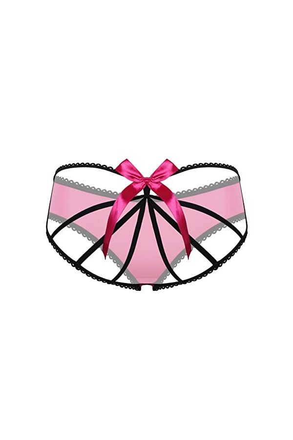 HELLORSOON Tanga pour Femme Sexy Respirabilité en Dentelle String Ficelle Coupe Française Transparent Érotique Romantique sou