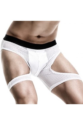 Maillot De Bain String Homme Sexy Hot Vêtements Sexy pour Hommes Leg Ice Silk Hollow Out Courir des Pantalons serrés sont des