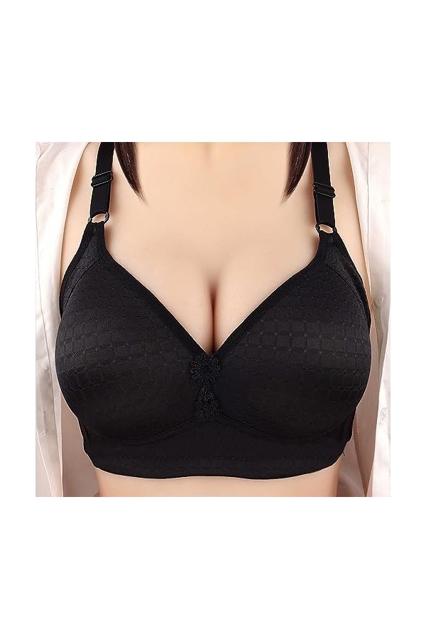 Menstruelle Chien Femmes Sexy Dentelle Dos Bouton façonnage Tasse réglable bandoulière Grande Taille Soutien-Gorge Couleur Un