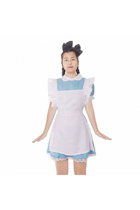 CoolChange Costume Cosplay de Domestique | Robe avec Tablier et Bandeau | Taille: M