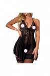 Lingerie pour Femmes Plus Taille Dentelle Bretelles Imitation Soie Sexy Dos Séduisant Minuit Chaud Filles Sexy Chemise De Nui