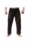Gefomuofe Pantalon sexy en maille pour homme - Transparent - Boxer sexy - Lingerie - Vêtement de nuit - Pantalon court en mai