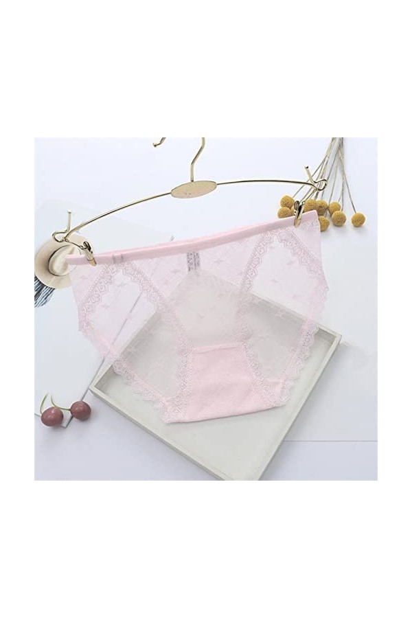 Slip on Pro Culotte Transparente sans Couture en Dentelle pour Femme en Coton Haute Menstruelle Abondant