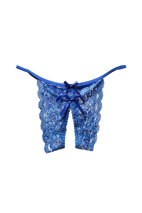 HELLORSOON String Ouvert Femme,Sexy Dentelle Ouvertures érotiques Romantique String en Dentelle Culotte Coton