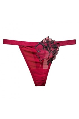 HELLORSOON String Dentelle Femme,Sexy Érotique Transparence Subtile Absorbant Body Lingerie Slip pour Femme