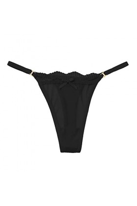 HELLORSOON String Ouvert Femme,Sexy Transparent Maille Transparente Romantique Nuisette Culotte Coton