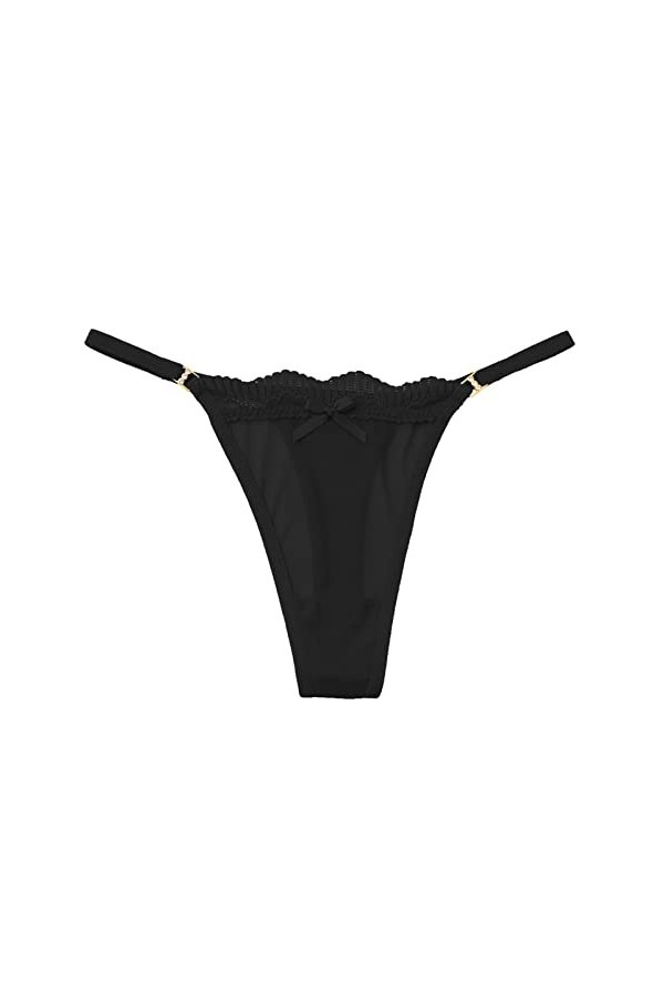 HELLORSOON String Ouvert Femme,Sexy Transparent Maille Transparente Romantique Nuisette Culotte Coton