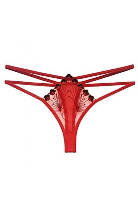 HELLORSOON String Ficelle Femme,Sexy Coquin Transparence Subtile Style Romantique Culotte en Dentelle Culotte Dentelle