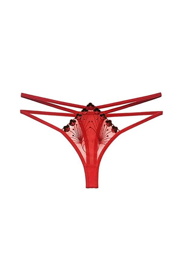 HELLORSOON String Ficelle Femme,Sexy Coquin Transparence Subtile Style Romantique Culotte en Dentelle Culotte Dentelle