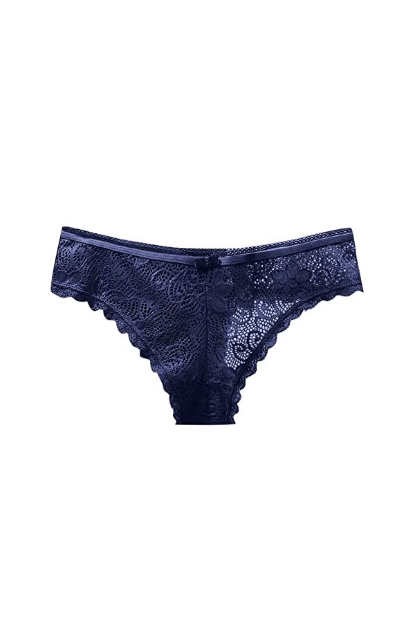 HELLORSOON String Dentelle Femme,Sexy Dentelle Ficelles Charmantes Romantique Culotte en Dentelle Culotte Coton