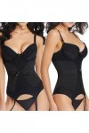 Lingerie bustier corset sexy pour femme, corset sexy pour femme, lingerie grande taille, string sexy, Noir , L