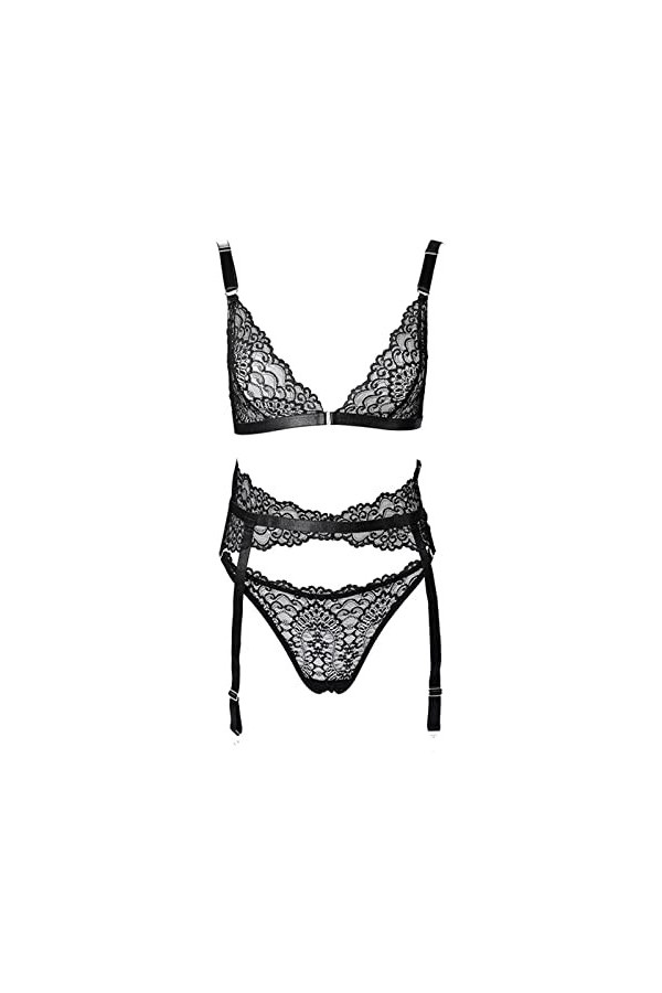 Nuisette Sexy Femme Dentelle Lenceria Extreme Sexy Dessous New Luxury Sexs Noir Couleur Femmes Sexy Jarretière Lingerie Sexe 