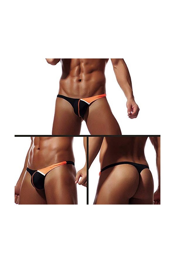 Générique Boxer Homme String Dentelle pour Homme Sexy Gay sous-vêtements pour Hommes Ultr-Thin Ice Silk Man Bas de Taille U s