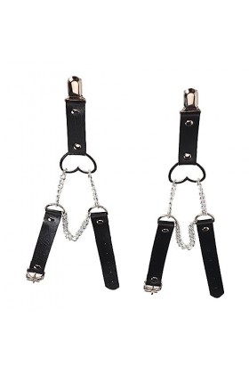 2 Pièces Jarretelles de Jambe avec Chaînes, Jarretelles de Cuisse élastiques en Forme de Cœur pour Femmes, Jarretelles Danne