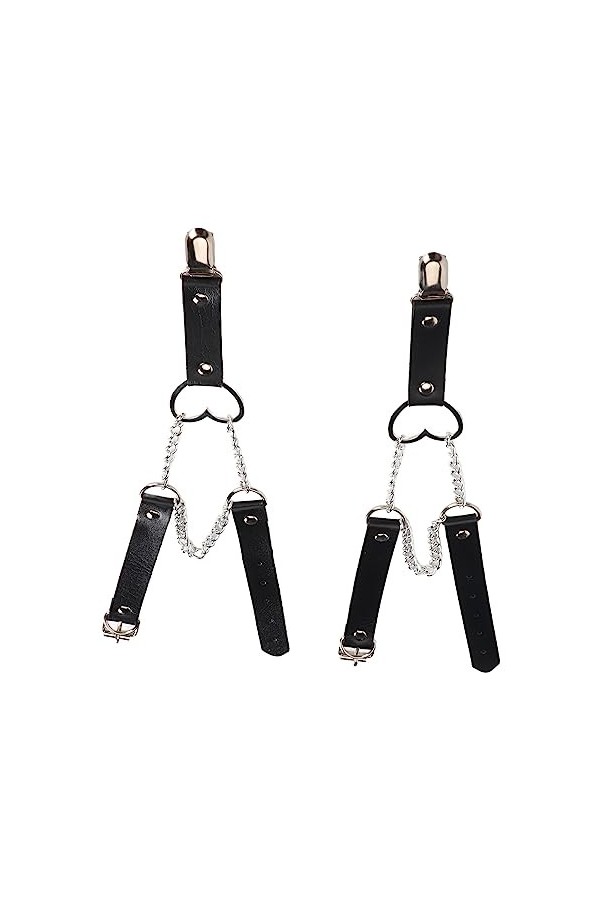 2 Pièces Jarretelles de Jambe avec Chaînes, Jarretelles de Cuisse élastiques en Forme de Cœur pour Femmes, Jarretelles Danne