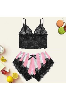 WhOpro Lingerie Lui Costume-Arc Sous-vêtements Sexy S Lingerie, Rose, S