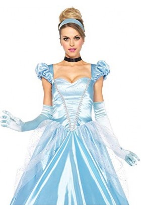 Leg Avenue Classic Cinderella Ensemble de Costume, Bleu, M EUR 40-42 Por Femmes