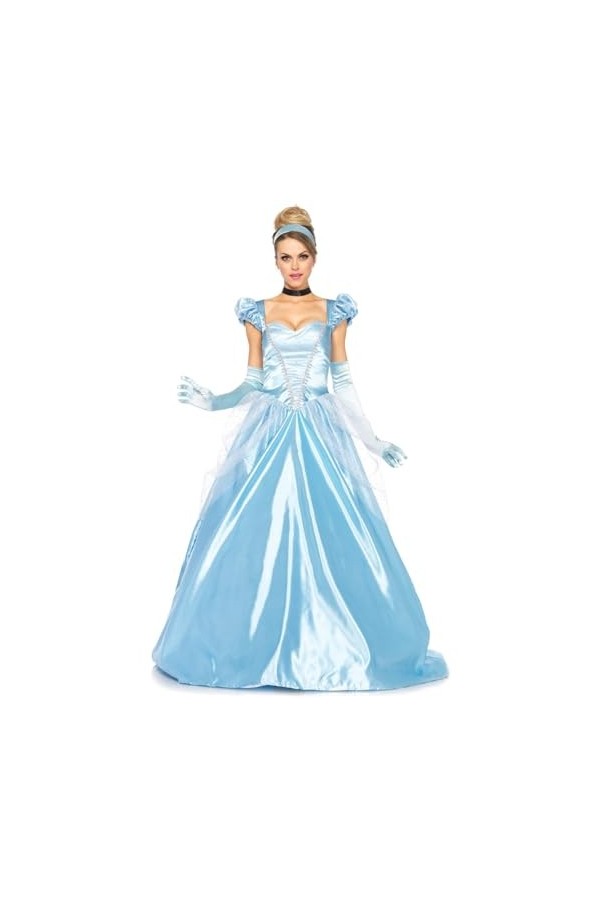 Leg Avenue Classic Cinderella Ensemble de Costume, Bleu, M EUR 40-42 Por Femmes