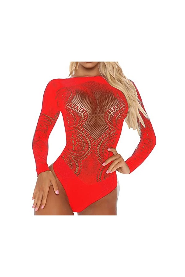 Fulidngzg Lingerie sexy pour femme SM - Grandes tailles - Sous-vêtements ouverts - Lingerie élégante - Nuisette en résille - 