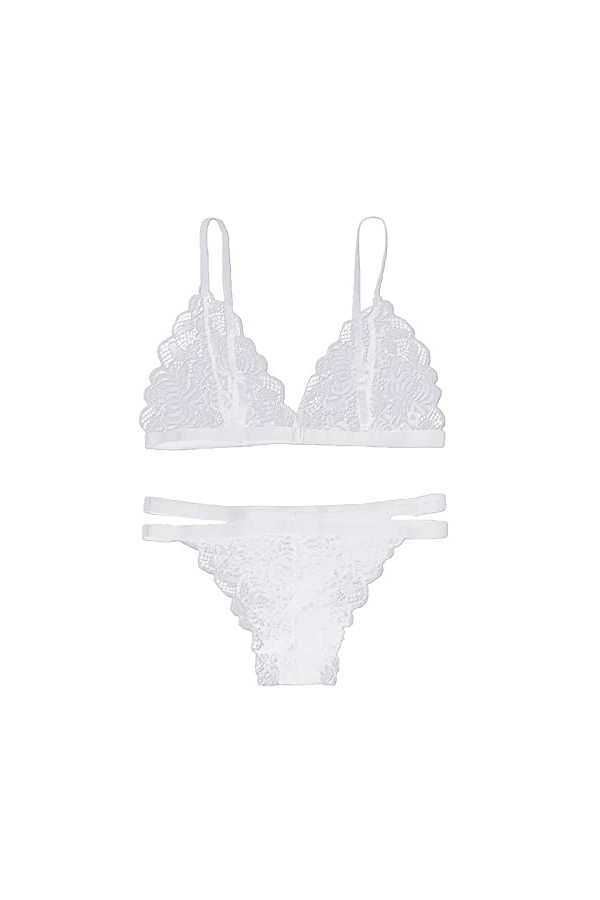 Zannycn Ensemble de lingerie sexy pour femme - Ensemble de lingerie érotique - Tenue de débroussailleuse - Ensemble de sous-v