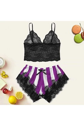 WhOpro Lingerie Lui Costume-Arc Sous-vêtements Sexy S Lingerie, lilas, S