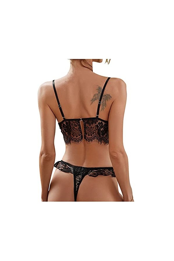 Lingerie Femme Sexy Ensemble Homme Sexy Hot y.2k Slips Tenues sous-vêtements Gants Transparents Dentelle Femmes Lingerie Pyja